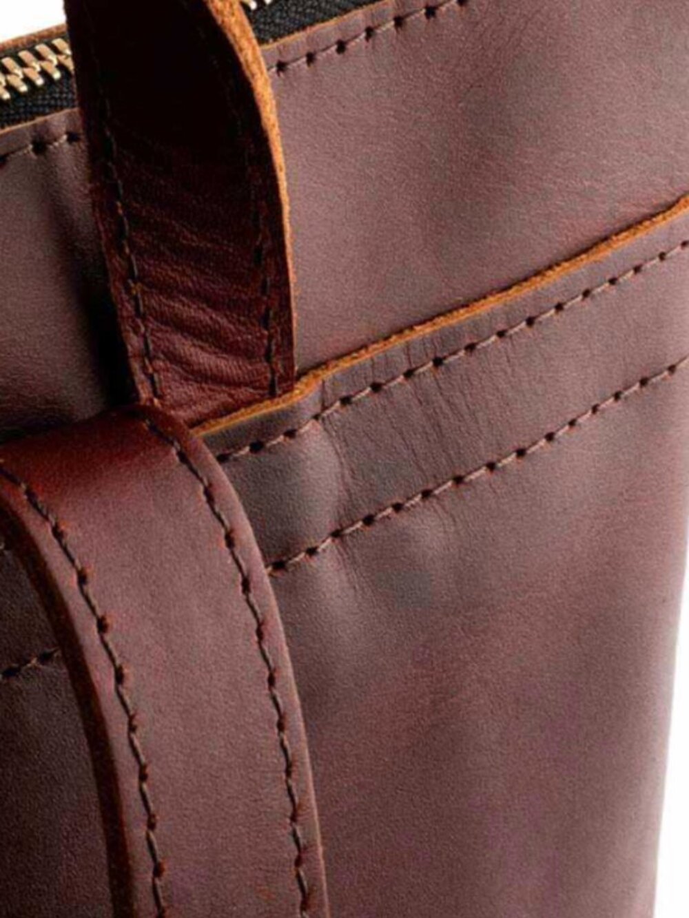 Portland Leather Laptop Backpack in Cognac - Picture 10 of 12